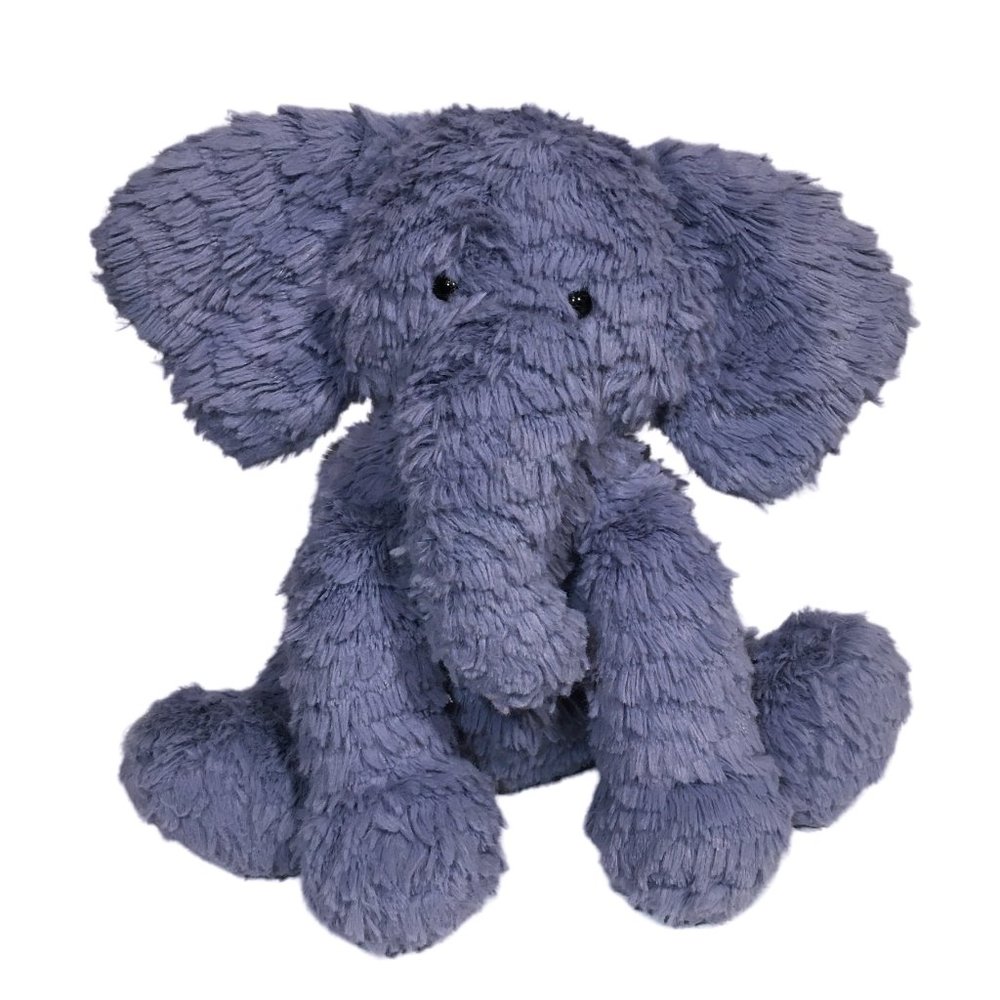 Jellycat Elephant Fuddlewuddle Medium Blue Gray Stuffed Animal Plush London 9"